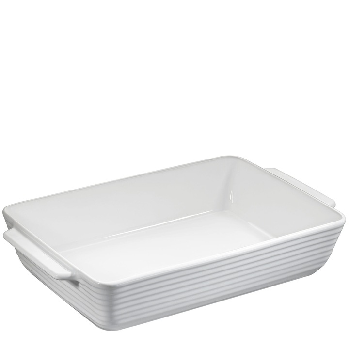 Téglalap alakú tepsi, Kuchenprofi, Porcelán, 40,5 x 24,5 x 7,5 cm, Fehér