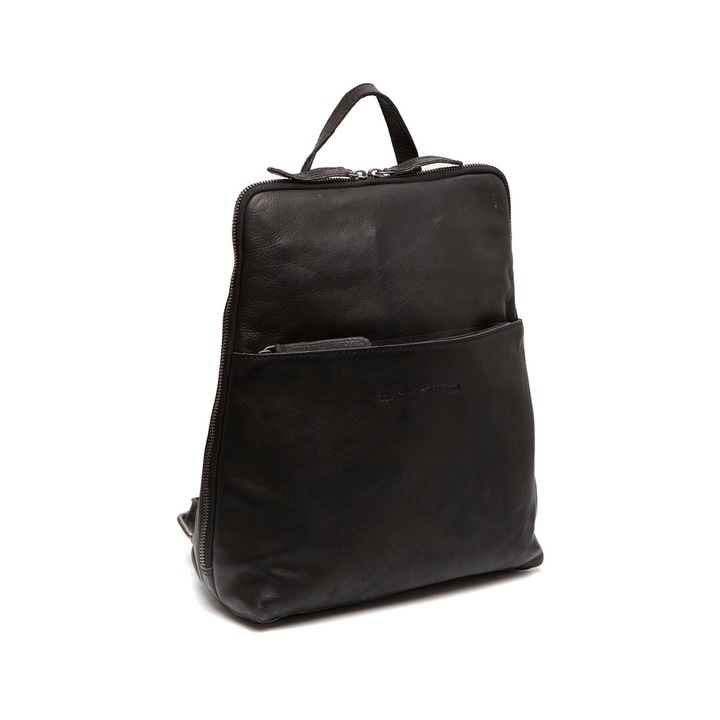 Rucsac The Chesterfield Brand din piele moale, Bern, Negru