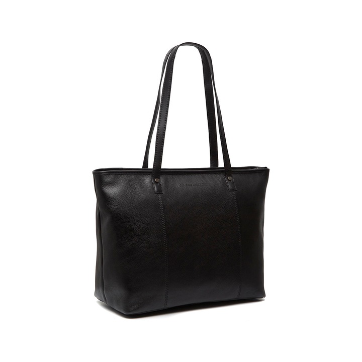 Valódi bőr női vásárlótáska, The Chesterfield márka, Salo, fekete
