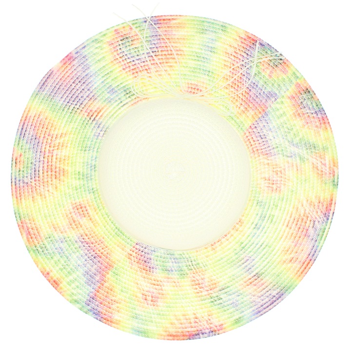 Дамска шапка Anoul, изработена от хартиена слама, един размер, голяма периферия, многоцветна - PAL1238