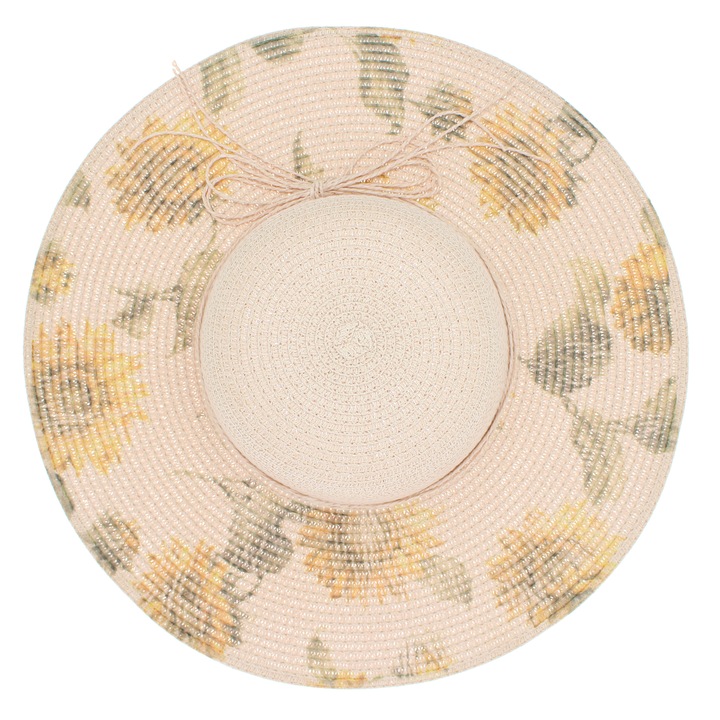 Palarie de soare, dama, Anoul, din paie de hartie, one size, bor mare, Roz - PAL1240