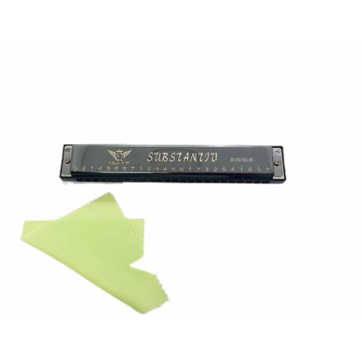 Armonica, Ahelos, metal/plastic, semiprofesionala, neagra