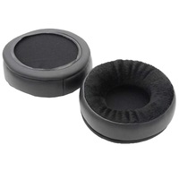 Set 2 bureti XL PadForce Rotunzi Universali pentru casti Sony, Sennheiser, Pioneer, JVC, AKG, Audio-Technica si multe altele, Prindere cu material care intra in sant dupa difuzor/Imbraca inel prindere, Spuma cu memorie, Catifea - Diametru burete 105 mm