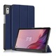 Husa pentru tableta Gigapack, cu suport vertical, efect de piele, clapa activa, deschidere laterala, tripla, suport de birou, albastru inchis, compatibila cu: Lenovo Tab M9, TB310X, LTE / Tab M9, TB310F, WIFI