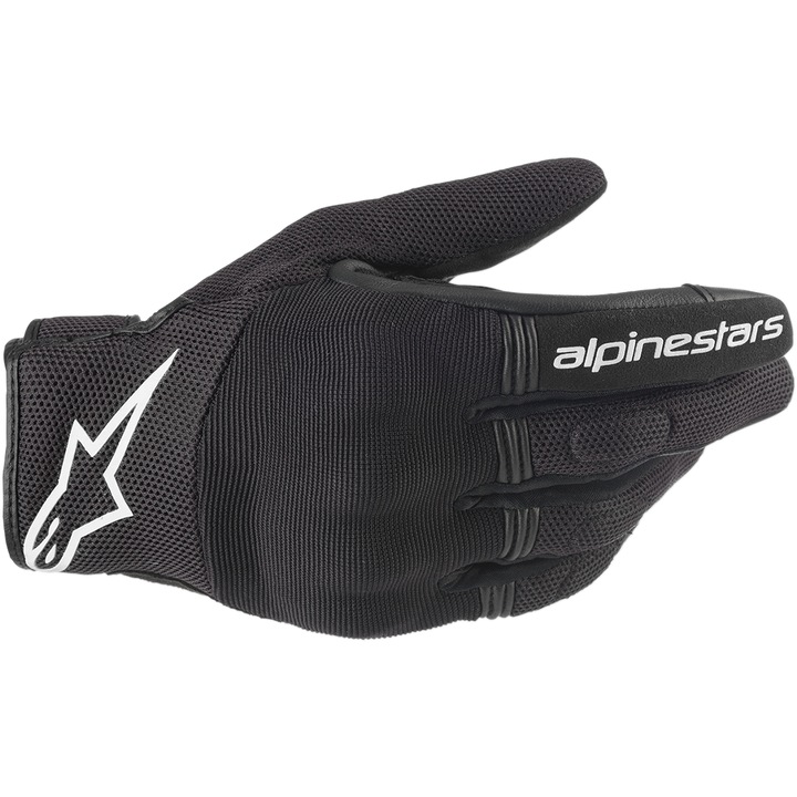 Медни мотоциклетни ръкавици Alpinestars, цвят черен/бял, размер L
