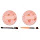 Kit Sprancene 2 in 1 Kiss Beauty Peach, 2 Eyelinere Crema-gel, 2 Pudre Sprancene + Pensule Aplicare