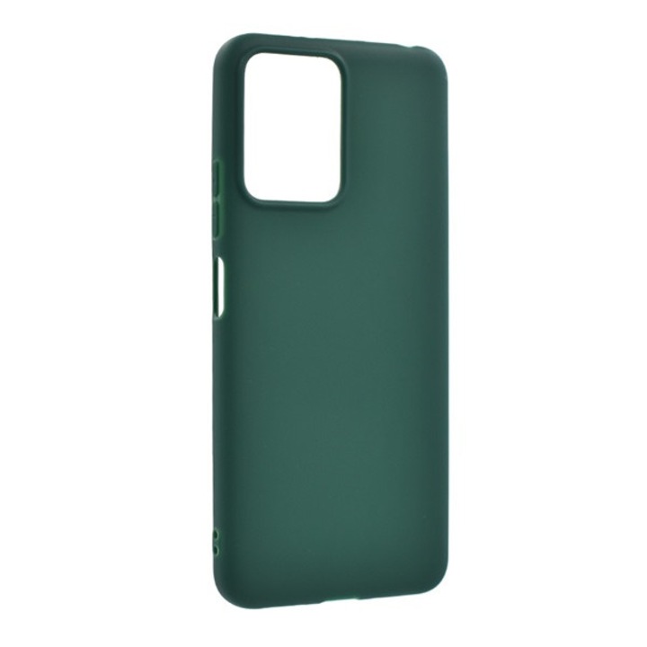 Gigapack szilikon mobiltelefon tok, matt, sötétzöld, kompatibilis: Xiaomi Redmi Note 12 5G / Poco X5 5G