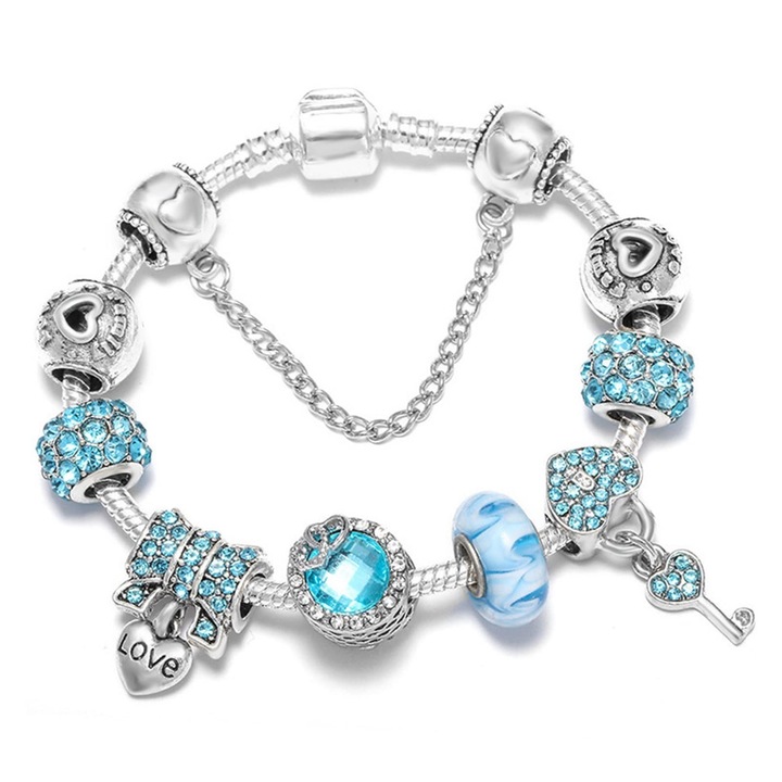 Bratara pentru femei, Aliaj, Argintiu