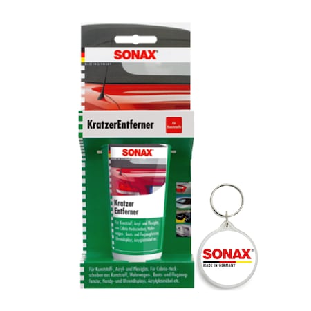 Set pasta pentru indepartarea zgarieturilor Sonax, 75 ml si breloc Sonax