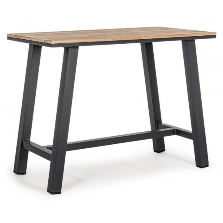 Masa bar gri antracit maro Skipper 131x73x101 cm