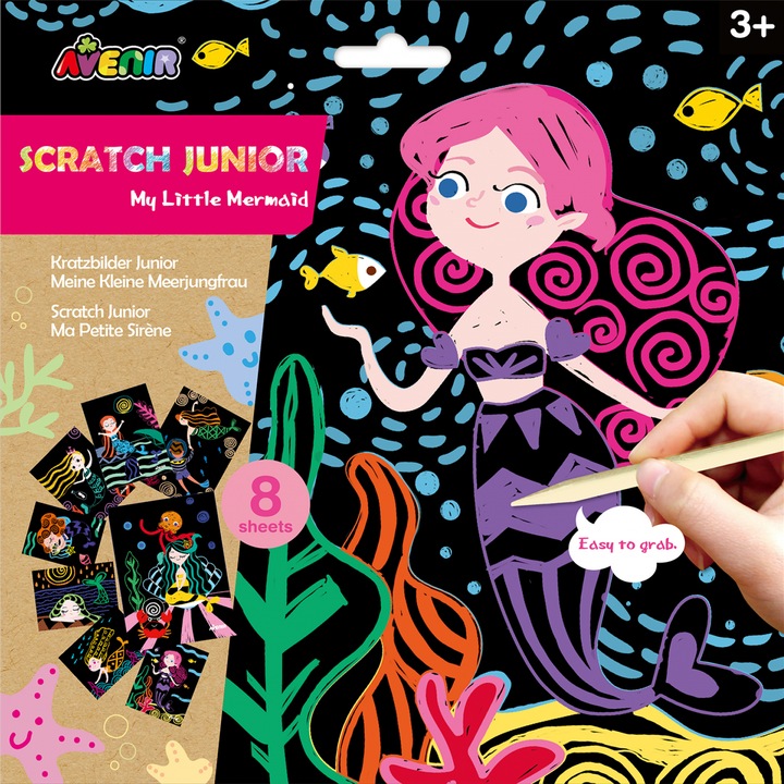 Комплект за бръснене Scratch Junior - My Little Mermaid, Avenir, 3 години +