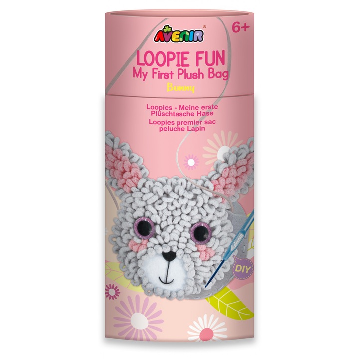 DIY Loopie Fun Kit – Моята първа плюшена чанта за къдрици, зайче