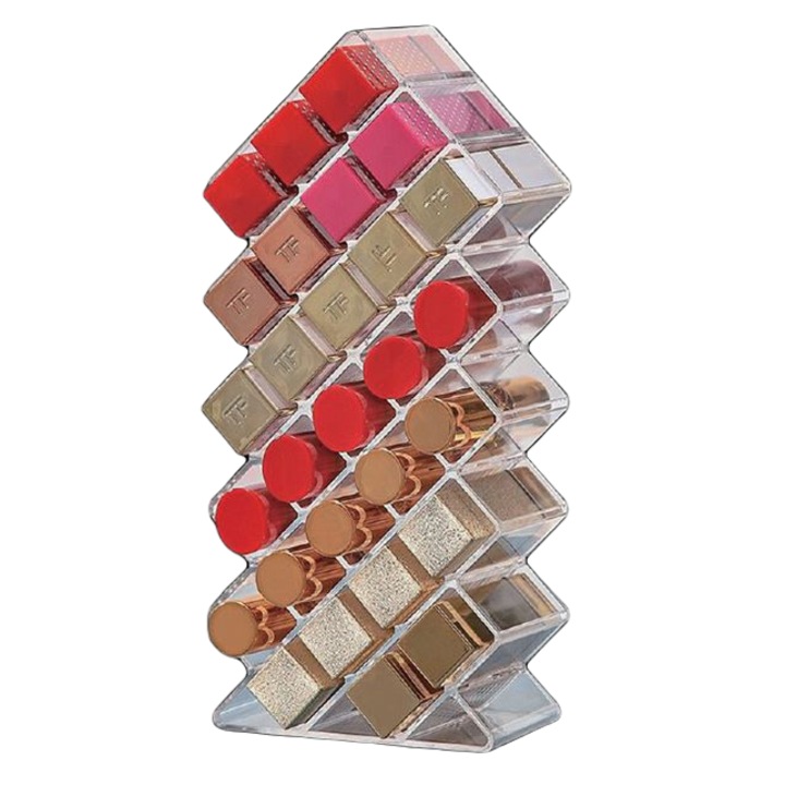 Suport Acrilic Ruj cu 28 Compartimente 11.5x6.5x25.5cm
