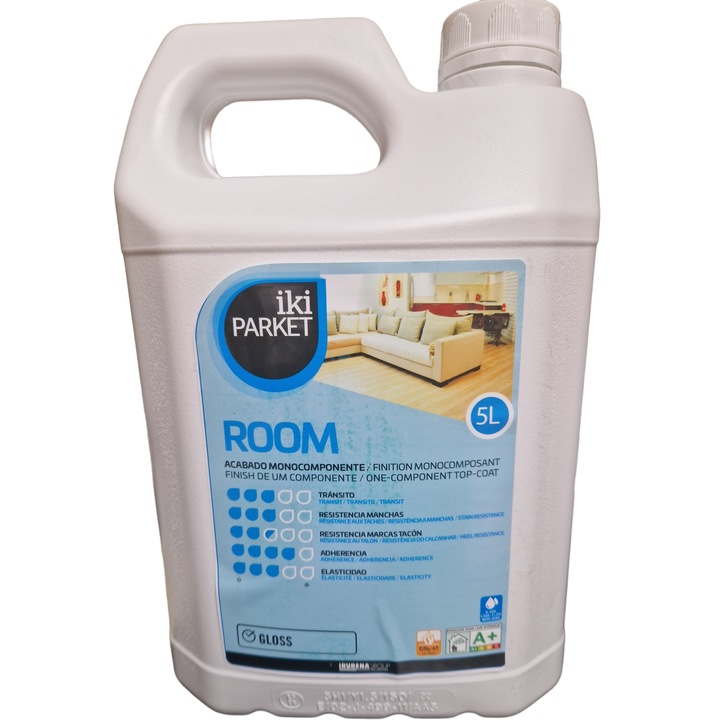 Lac pentru parchet pe baza de apa, Irurena Room Gloss, lucios, 5 l