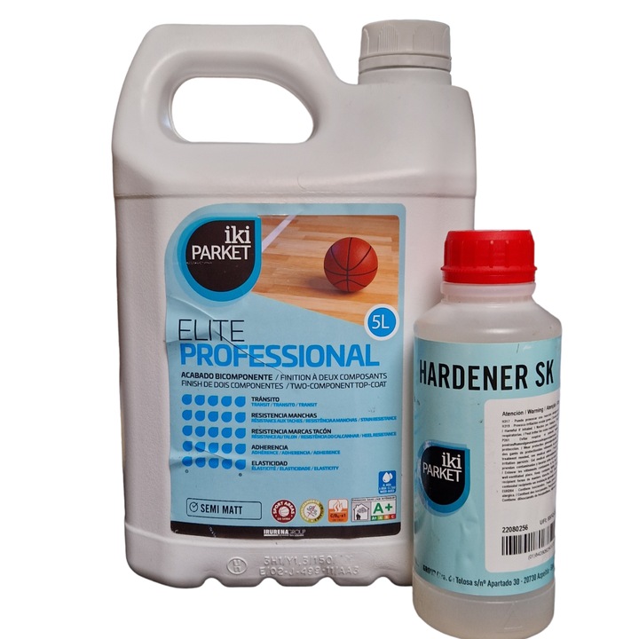 Lac bicomponent pentru parchet pe baza de apa, Irurena Elite Professional, semi-mat, 5.5 l