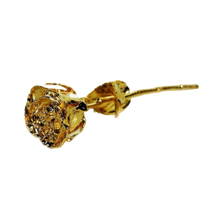 Trandafir placat cu aur de 24K, Mindblower, lungime 27 cm, in cutie eleganta neagra