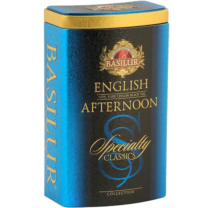 Ceai negru pur ceylon English Afternoon "colectia Specialty Classics", cutie metalica, 100gr, Basilur Tea