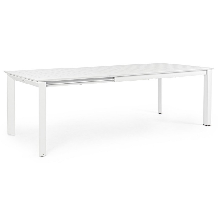 Masa extensibila aluminiu alb Konnor 240x100x76 cm