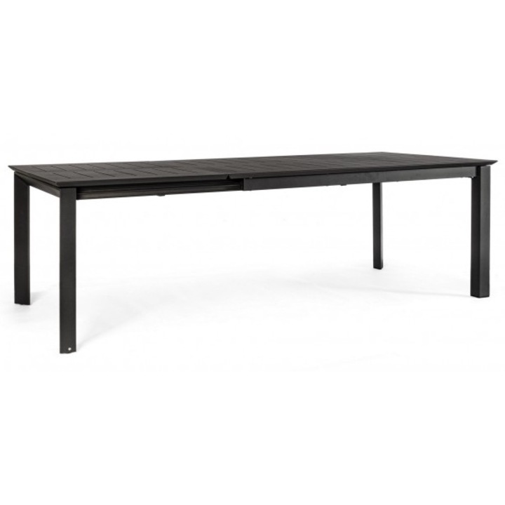 Konnor antracitszürke alumínium kihúzható asztal 160/240x100x76 cm