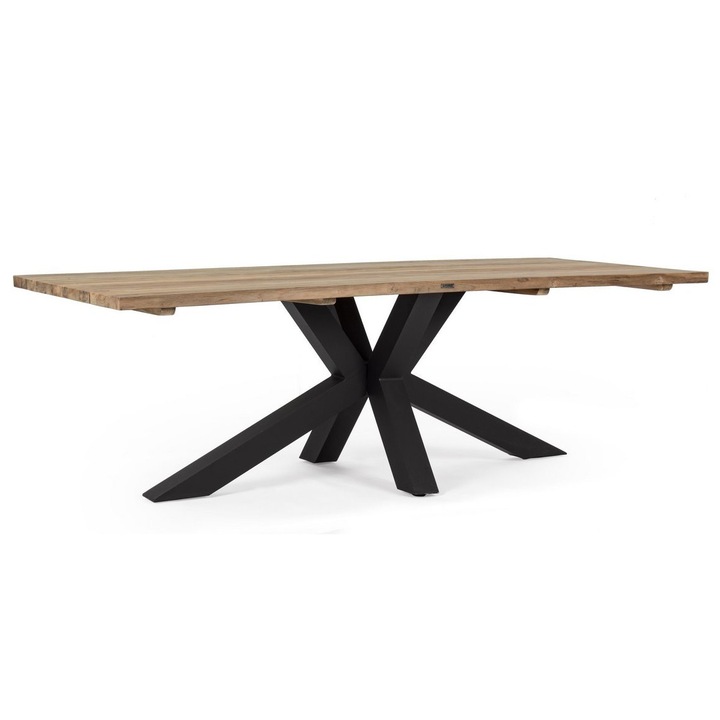 Ramsey barna fa fekete alumínium asztal 240x100x77 cm