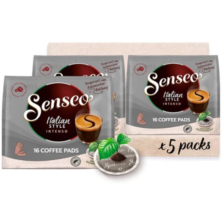 Комплект 5 х Кафе дози SENSEO Italian Style, 80 напитки, 555 гр