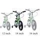 Bicicleta pentru copii 3-6 ani HappyCycles KidsCare, roti 14 inch, cu roti ajutatoare si frane pe disc, verde