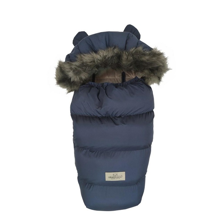 Sac de dormit pentru carucior Venus cu mufa, albastru marin