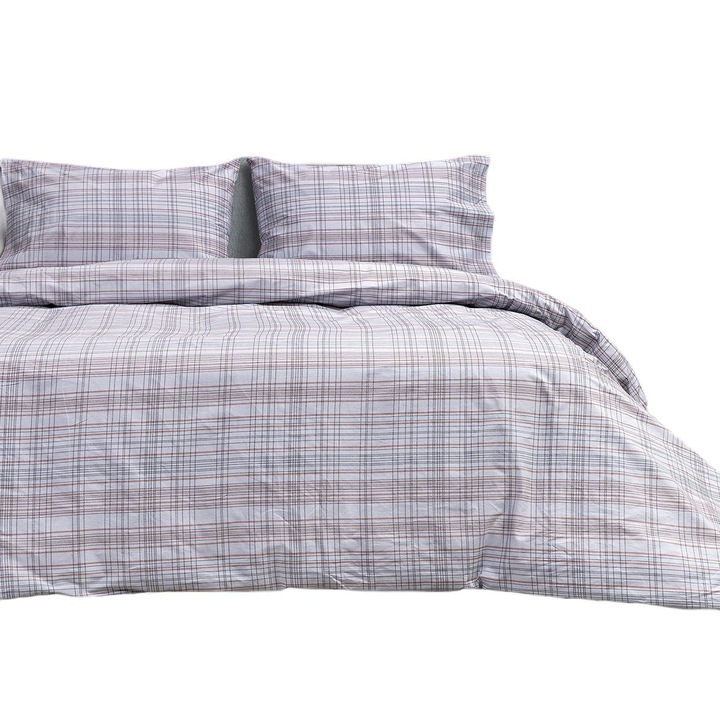 Set 4 piese lenjeri de pat, Beauty Home, Bumbac, 240×260, Multicolor