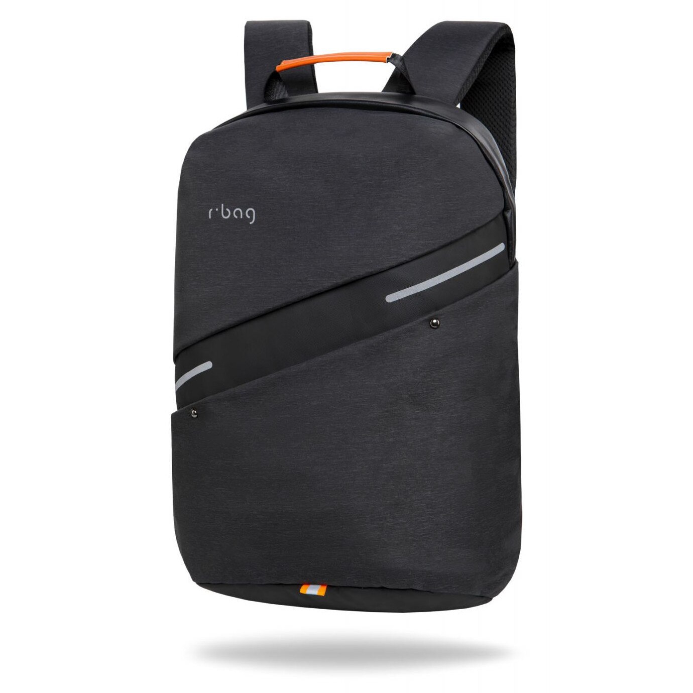 Rucsac calatorie R-Bag Bunker, negru, cu port USB pentru incarcare, detalii reflectorizante si buzunar antifurt, impermeabil, dimensiune 48 x 32.5 x 17 cm