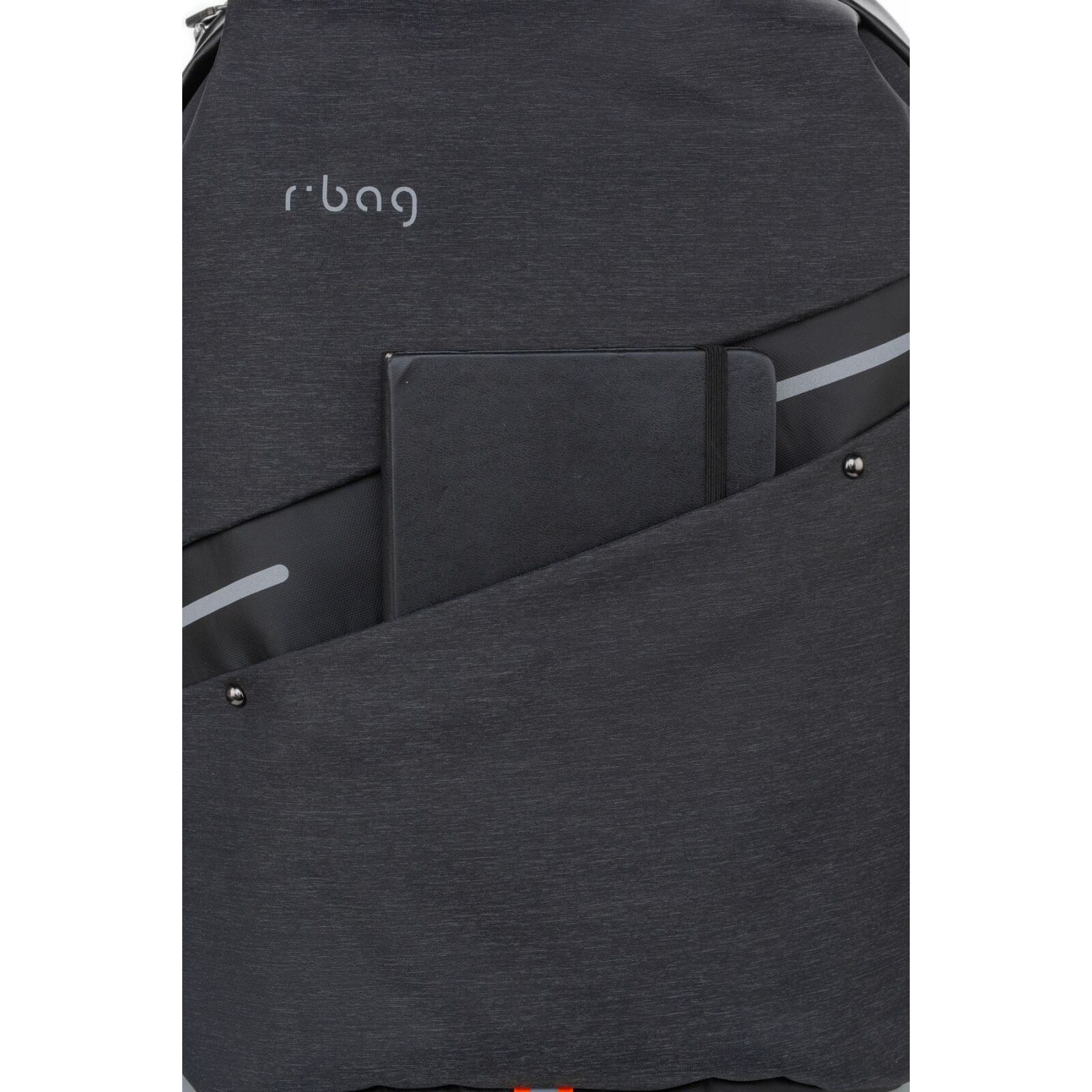 Rucsac calatorie R-Bag Bunker, negru, cu port USB pentru incarcare, detalii reflectorizante si buzunar antifurt, impermeabil, dimensiune 48 x 32.5 x 17 cm