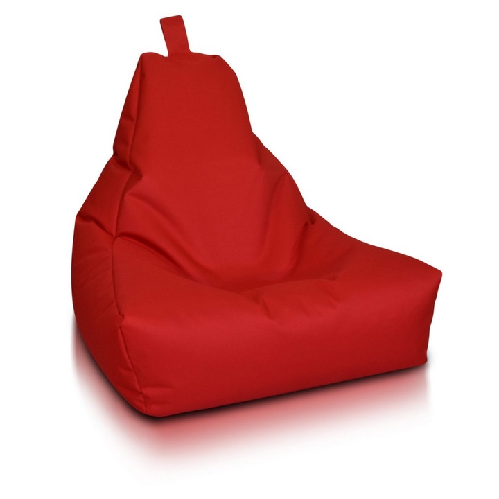 Fotel, Ecopuff, Poliészter, 65x70x70 cm, Piros