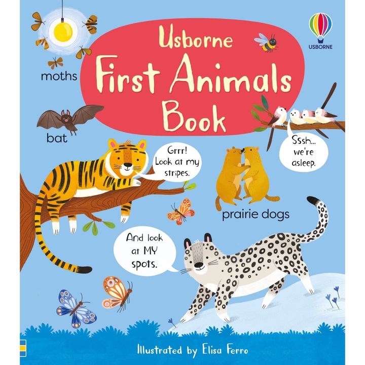 Carte pentru copii, Usborne, First Animals Book, 2+ ani