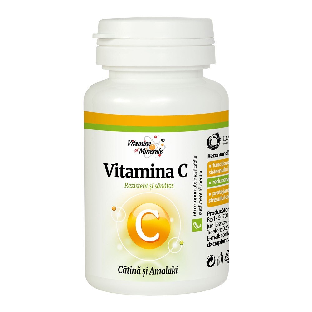 Vitamina C din Catina si Amalaki, Dacia Plant, 60 comprimate