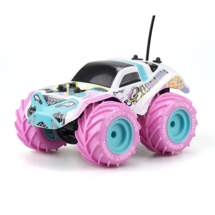 Masinuta cu telecomanda Aqua thyphoon rose 1-24e, Exost