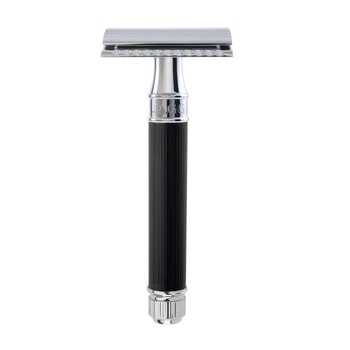 Edwin Jagger Aparat de barbierit clasic, DE86RC14 Black Rubber Coated Edwin Jagger Aparat de barbierit clasic, DE86RC14 Black Rubber Coated