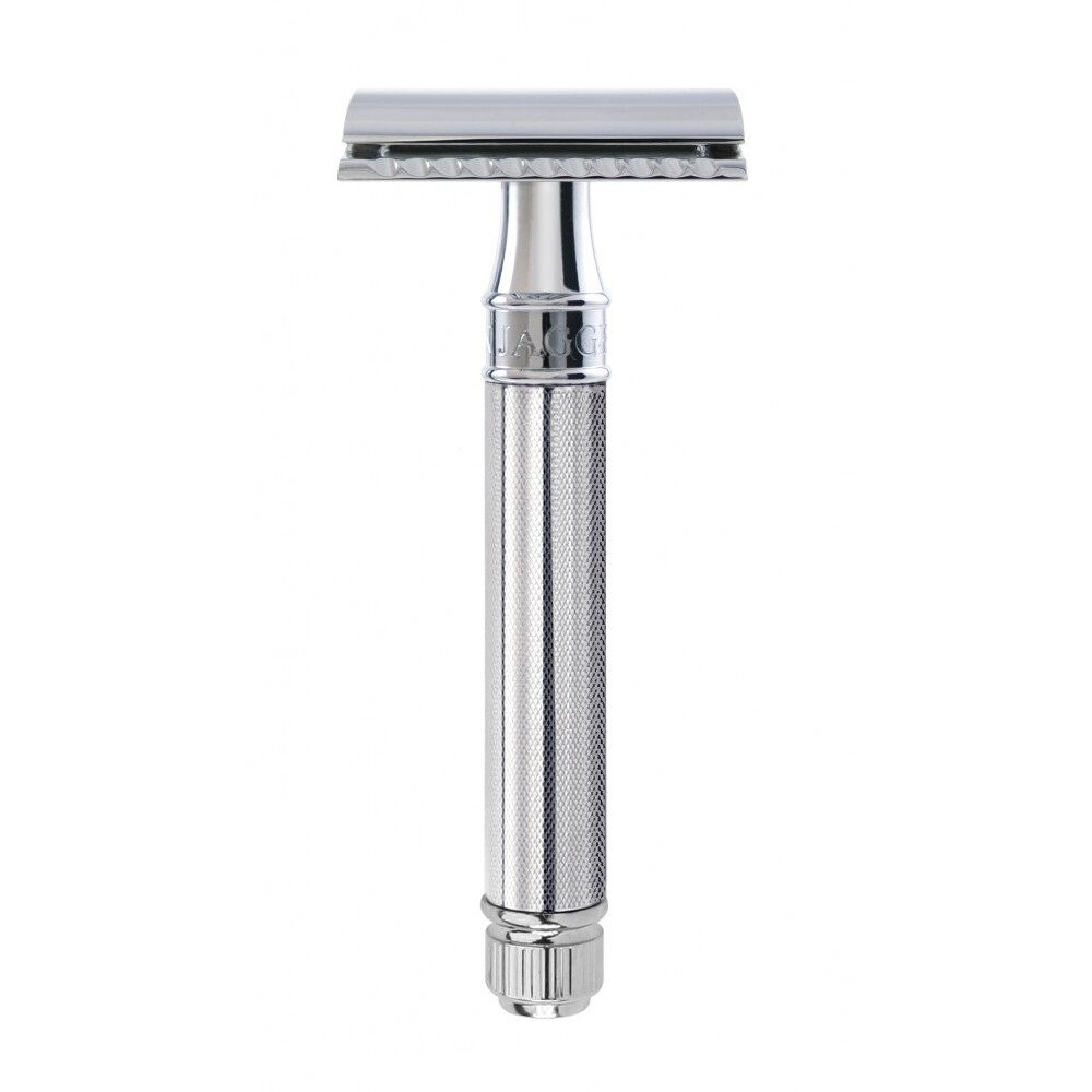 Aparat de barbierit clasic, DE89KN14 Knurled (Chrome), Edwin Jagger