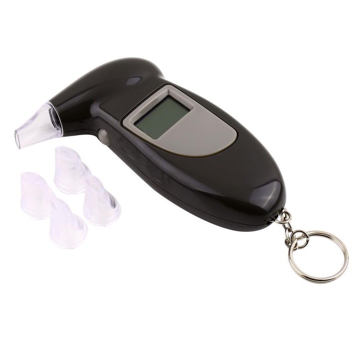 Etilotest Digital Alcoolemie MRG M868, Ecran LCD, Portabil, Negru