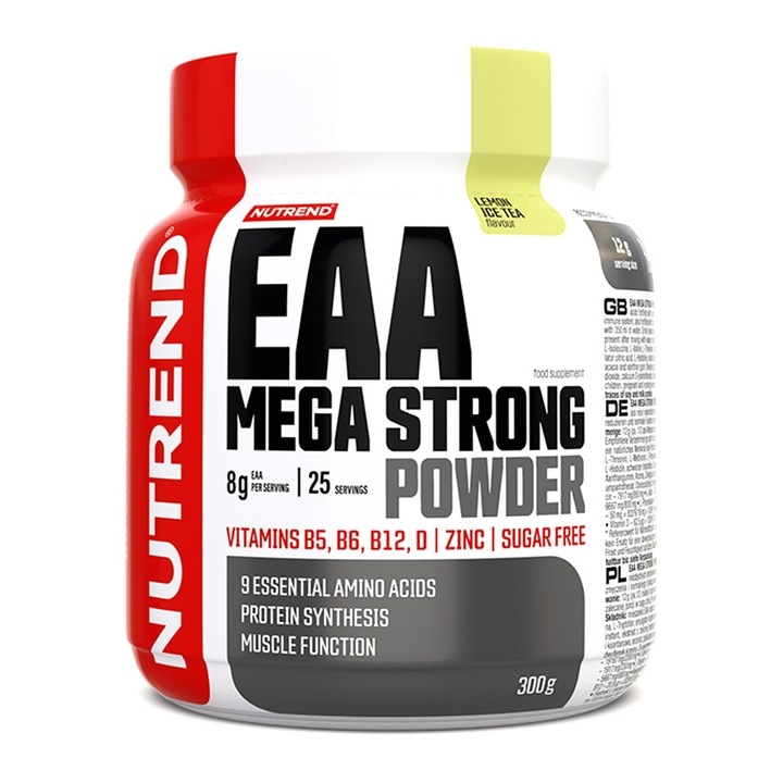 Aminoacizi Nutrend EAA MEGA STRONG POWDER, 300 g, Ice Tea Lamaie
