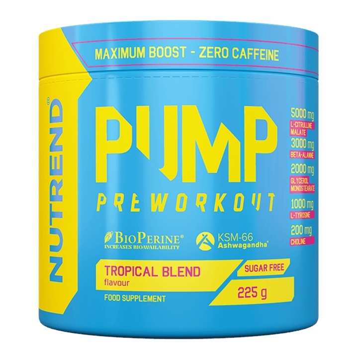 Pre Workout Nutrend PUMP, 225g, Tropical blend