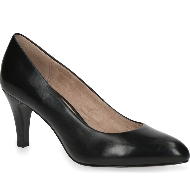 Pantofi dama, Caprice, Piele/Textil, Negru, 40.5