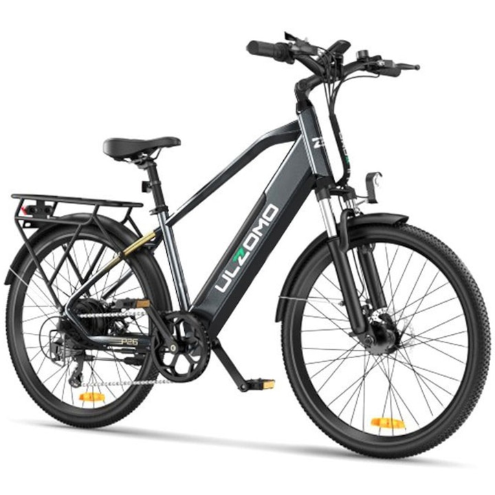 Bicicleta electrica oras Ulzomo Metro 26 E-bike, Gri