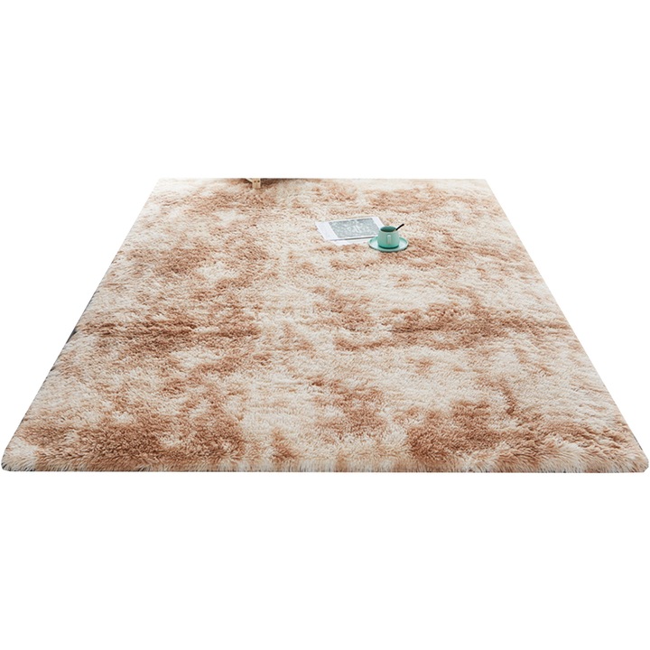 Plüss szőnyeg, khaki, 50x160cm, hálószobába, klasszikus kivitel, mosható