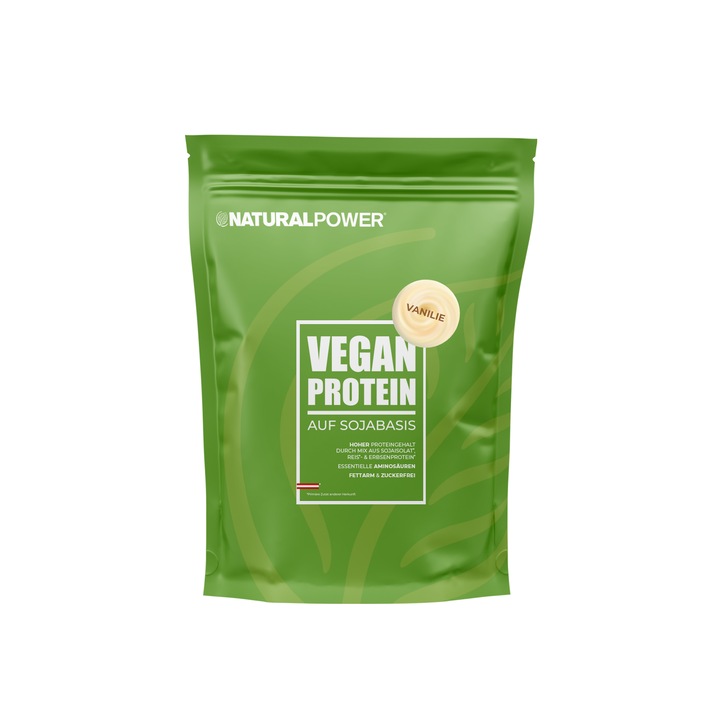 Proteina vegana, Natural Power, aroma Vanilie, 1kg