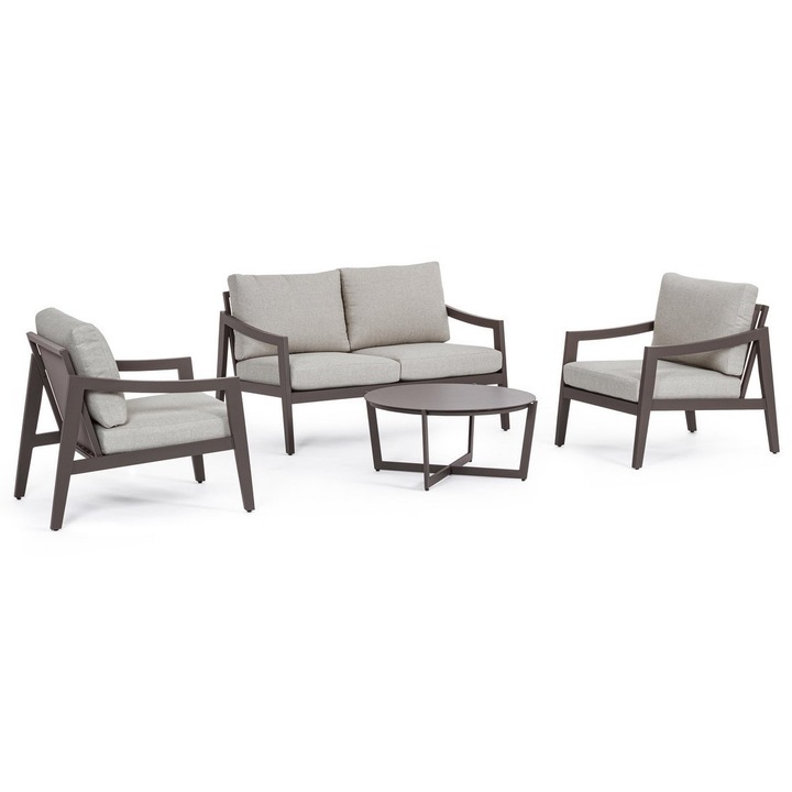 Set mobilier gradina maro bej Sirenus 132x88.5x85 cm