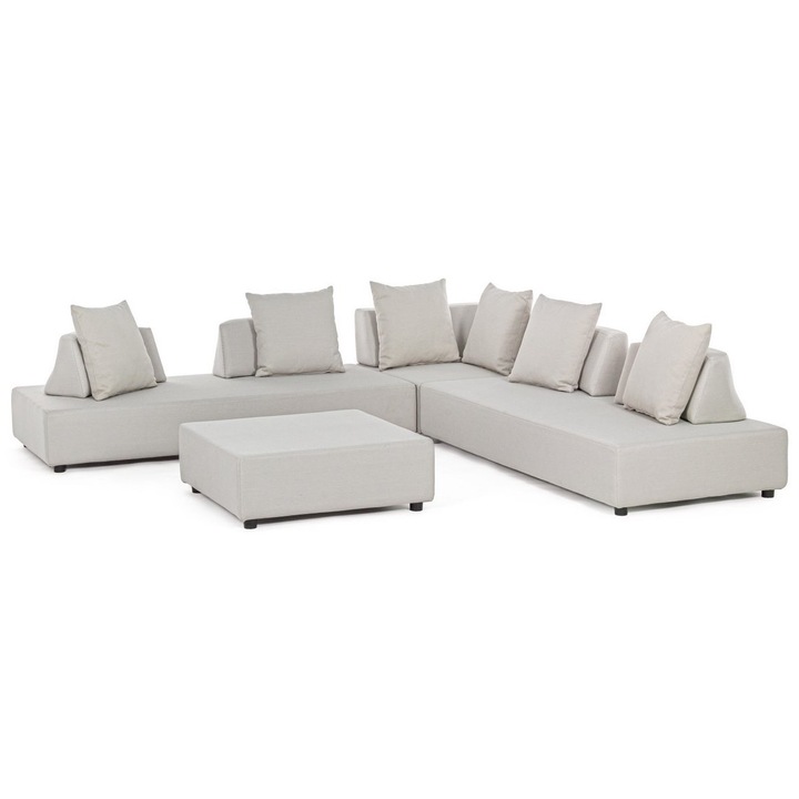 Set mobilier gradina bej Piper 200x90x32 cm
