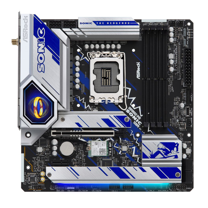 Дънна платка ASRock B760M PG Sonic WiFi, Intel B760, Socket 1700, mATX