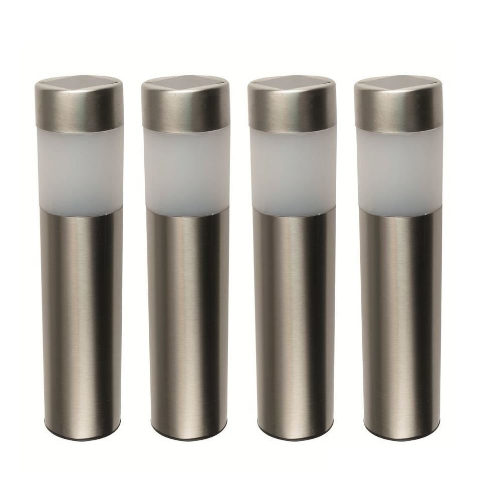 Set 4 lampi solare Home MX 805/4, metal/plastic, lumina alba