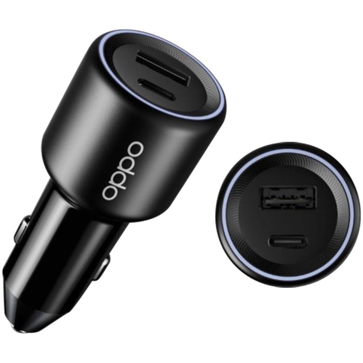 Зарядно устройство за кола OPPO SUPERVOOC 80W, Черен