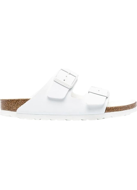 Papuci unisex Arizona, Birkenstock, Sintetic, Alb, 37 EU