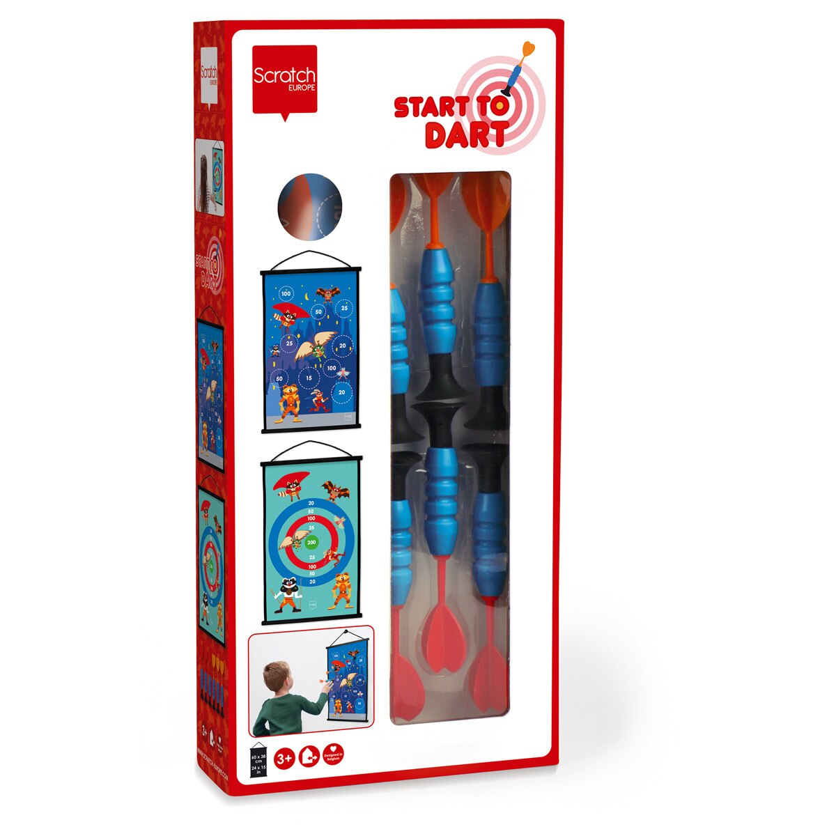 Игра Road to Darts с 2 различни лица, модел Super Heroes, включени 6 ...